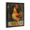 Stupell Industries Chicken on Rustic Background Floater Framed Canvas Wall Art Design by LSR Design Studio